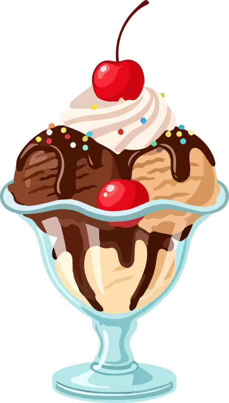 illustration of a ice cream sundae