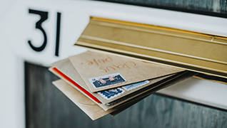 US mail in mail slot